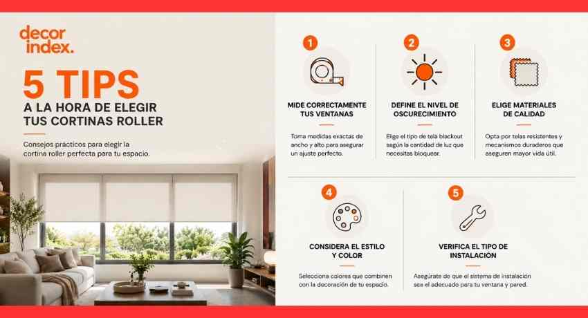5 tips a la hora de elegir tus cortina roller