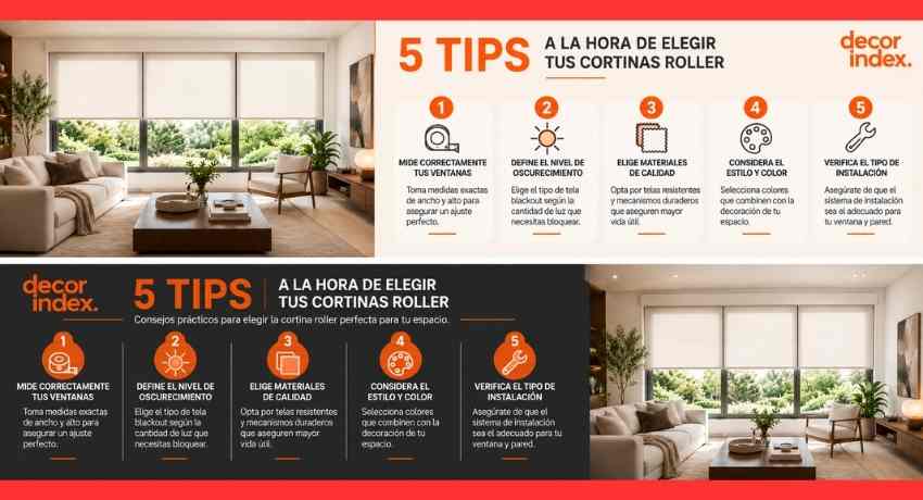 5 tips a la hora de elegir tus cortina rollers