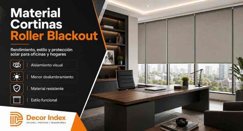Material principal Cortinas Roller Blackout