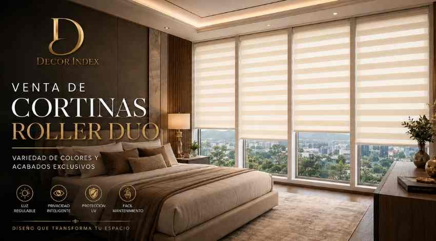Venta de Cortinas Roller Duo CREMA Venta de Cortinas Roller Duo CREMA