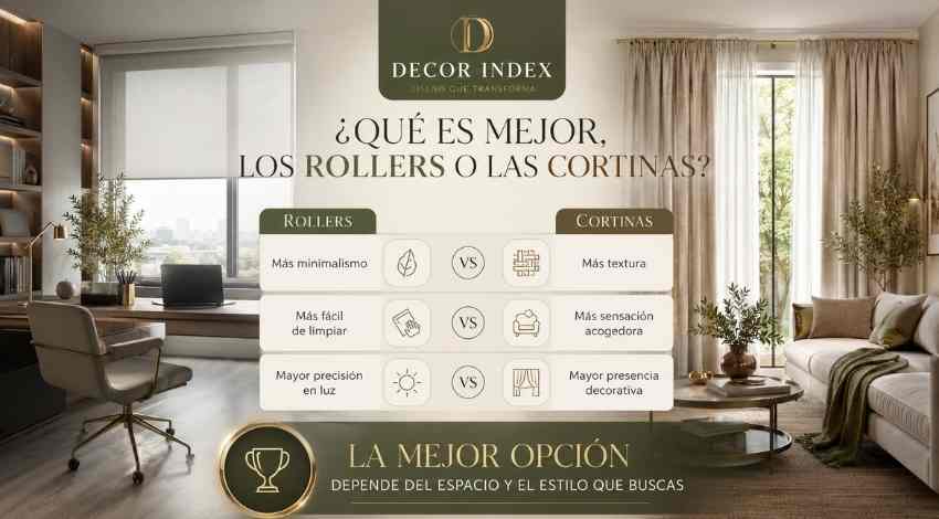 que es mejor los rollers o las cortinas
