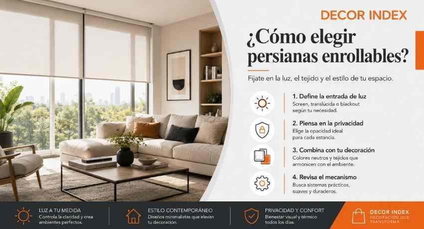 Cómo escoger persianas enrollables