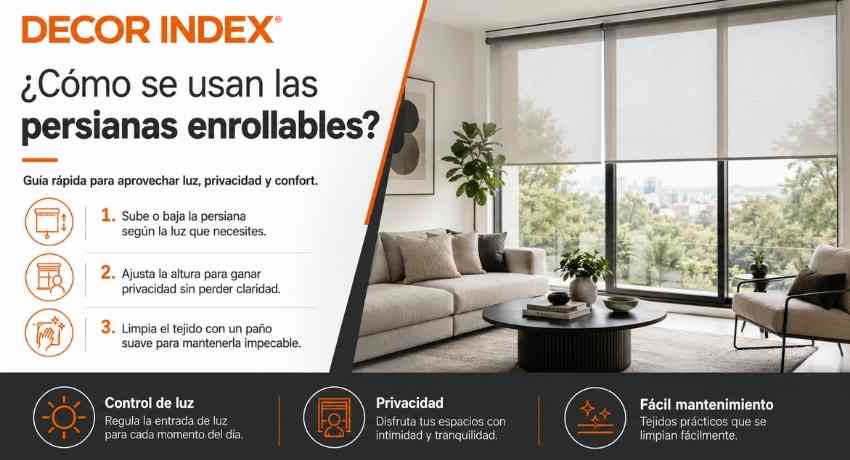 Cómo se utilizan las persianas enrollables