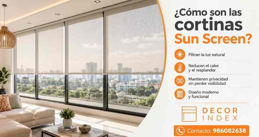 Cómo son las cortinas sun screen