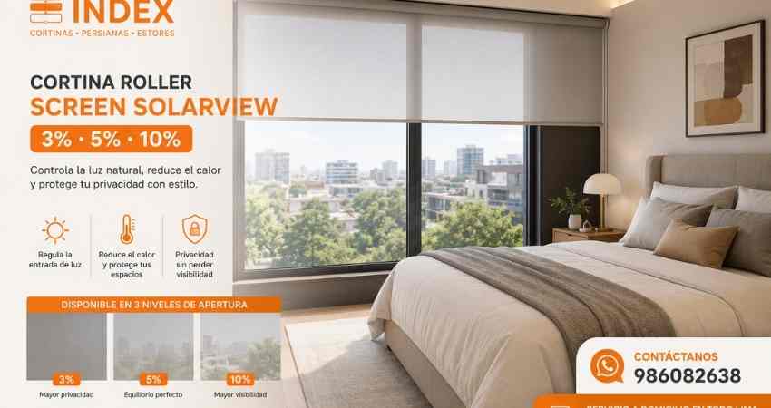 Cortina Roller Screen Solarview 3% 5% 10%