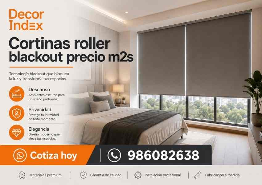 Cortinas roller blackout valor m2