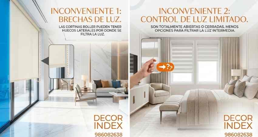 Cuáles son las desventajas de las cortinas roller