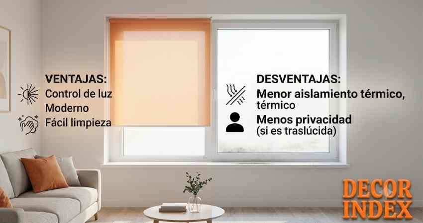 Cuáles son las ventajas y desventajas de las persiana enrollable