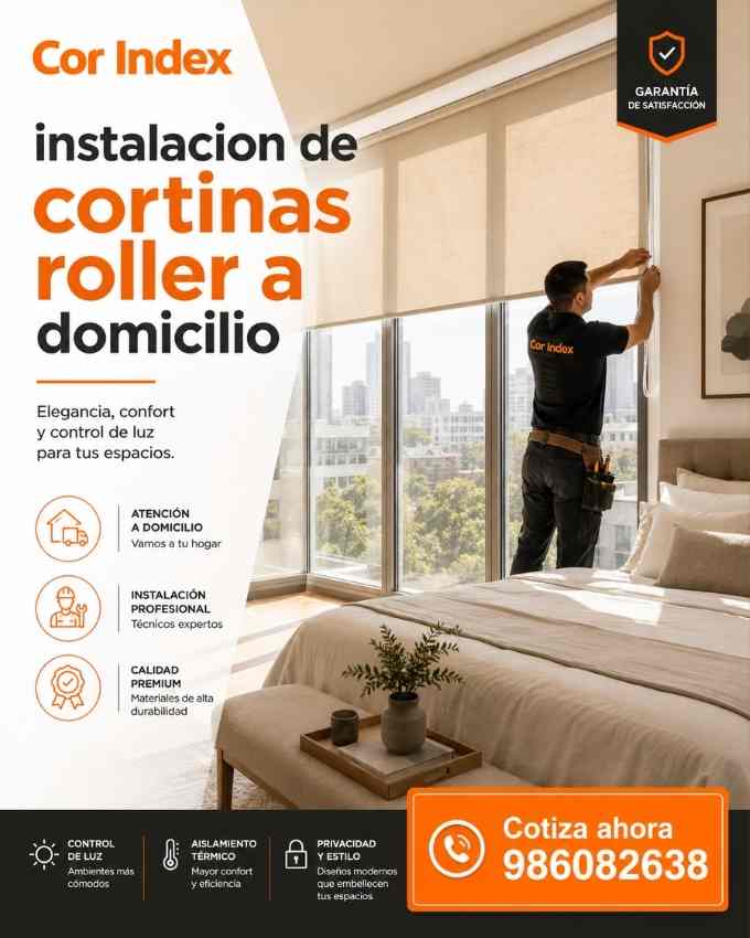 Instalaciones de cortinas roller a domicilio