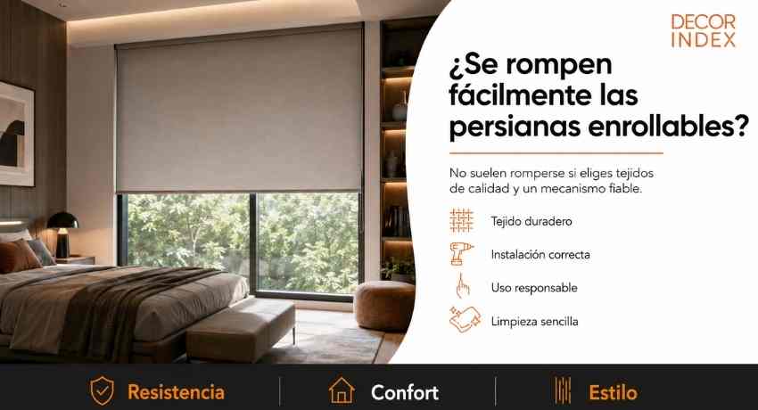 Las persianas enrollables se rompen con facilidad