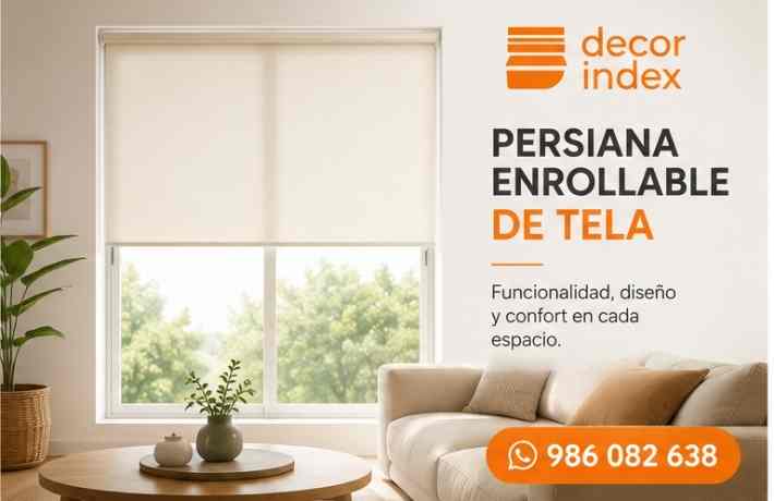 Persiana enrollable de telas