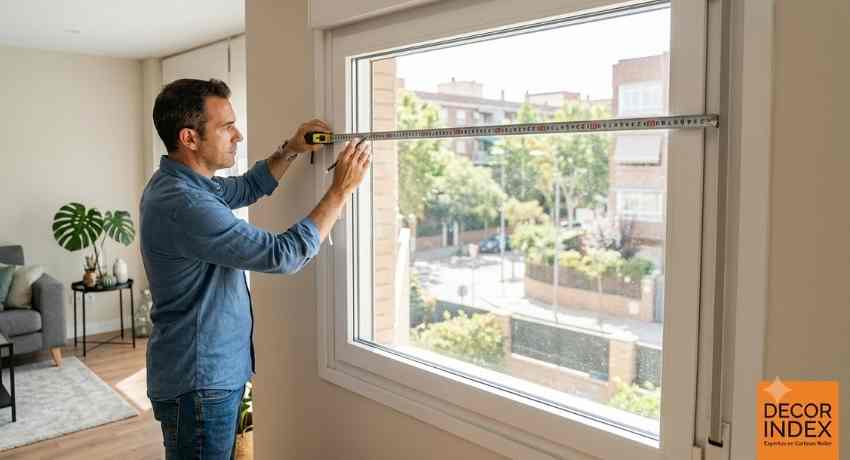 como medir ventanas para poner cortinas roller