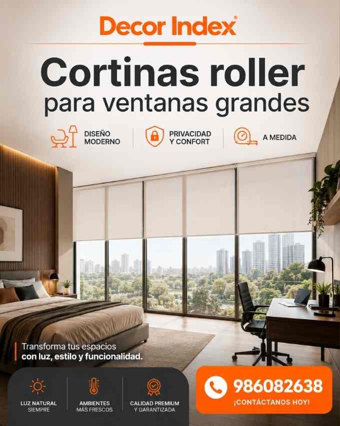 cortinas roller para ventanas grandes