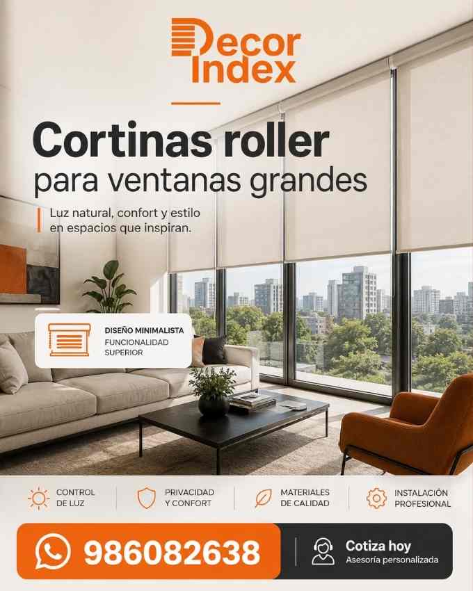 cortinas roller para ventanas muy grandes