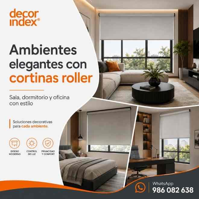 Cortinas Elegantes que se enrollan hacia arriba