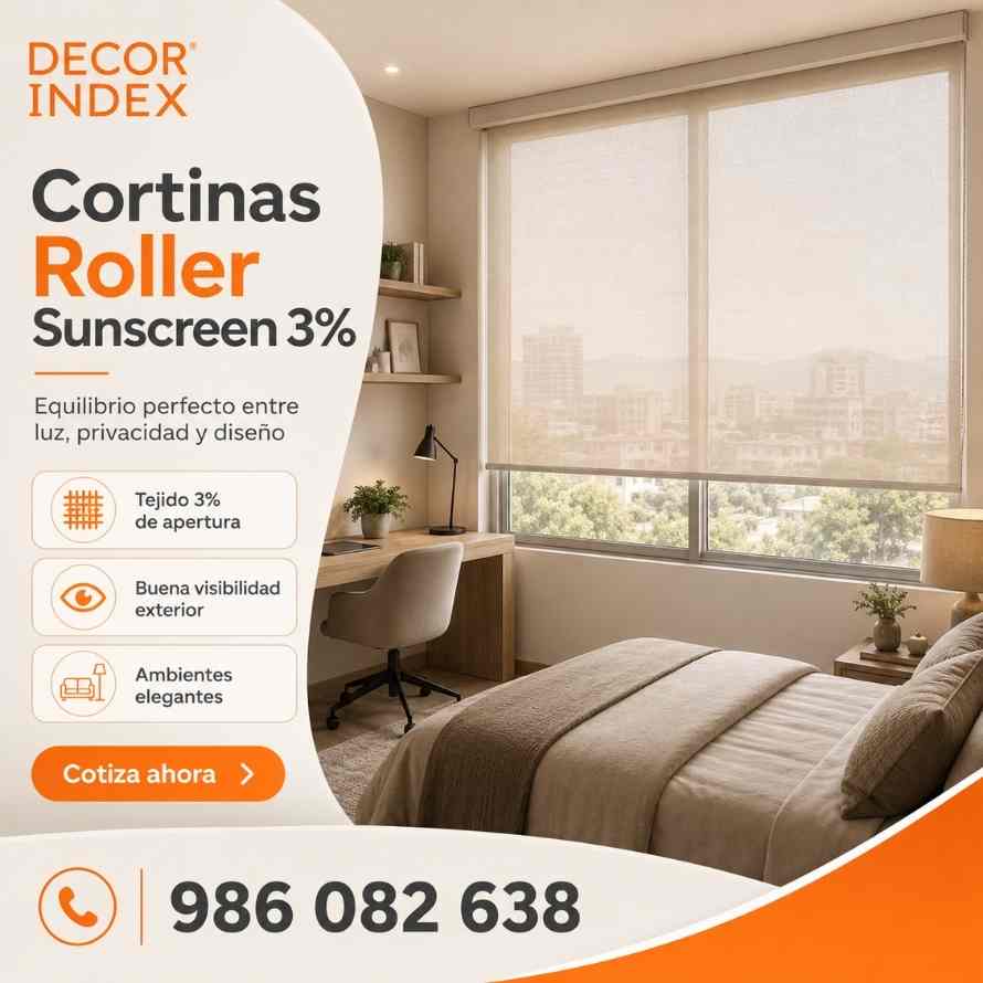 Cortinas Roller Sun screen 3%