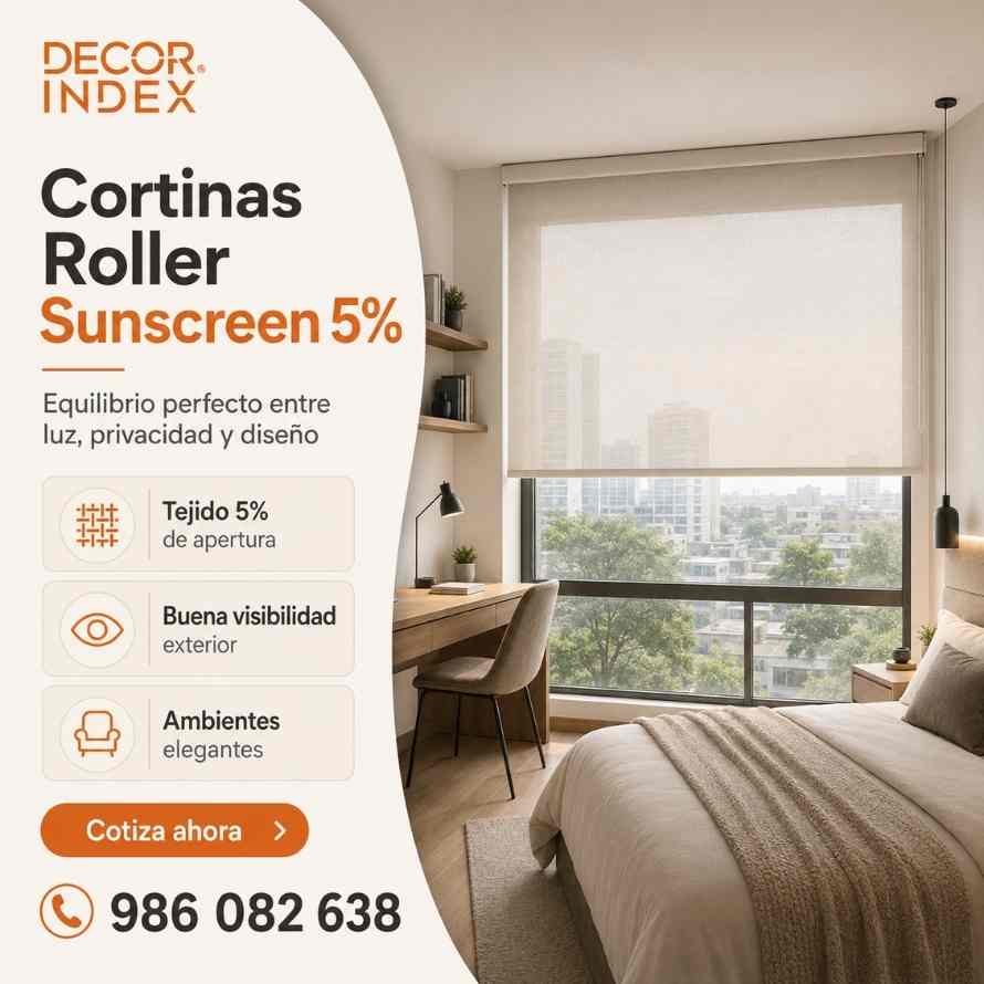 Cortinas Roller sun screen 5%