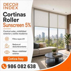 Cortinas Roller sunscreen 5%