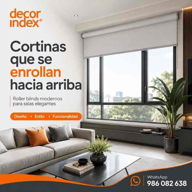Cortinas que se enrollan hacia arriba