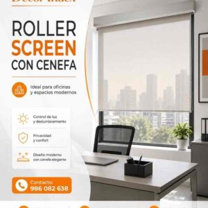 Roller screen con cenefa