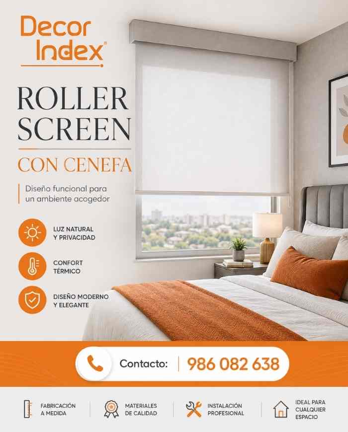 Roller screen con cenefas