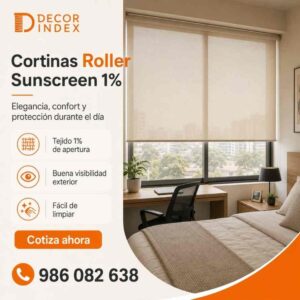 cortinas roller sunscreen 1%