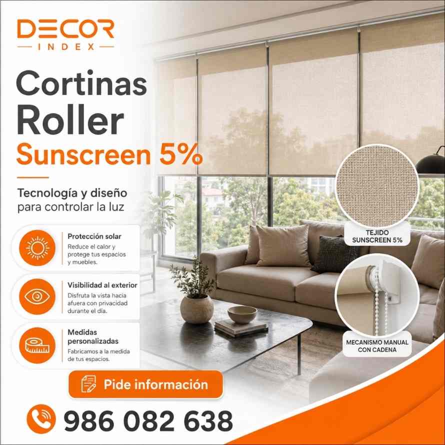 las mejores Cortinas Roller sunscreen 5%